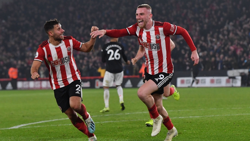 Oli McBurnie celebrates as Sheffield United snatch a point at Bramall Lane