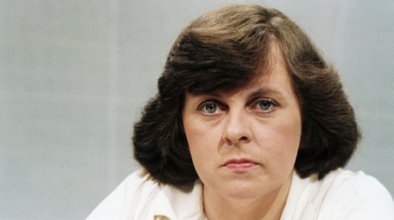 Northern Ireland politician Bernadette McAliskey, a panellist during RTÉ Television's general elect…