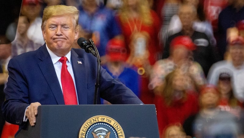 Donald Trump has been accused of threatening to withhold military aid to Ukraine in return for an investigation that would help his 2020 re-election campaign