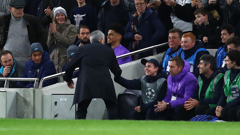 Jose Mourinho was effusive in his praise of ballboy Callum Hynes