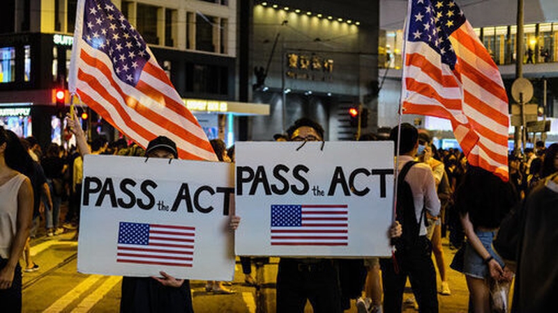 Protesters in Hong Kong had called for US support