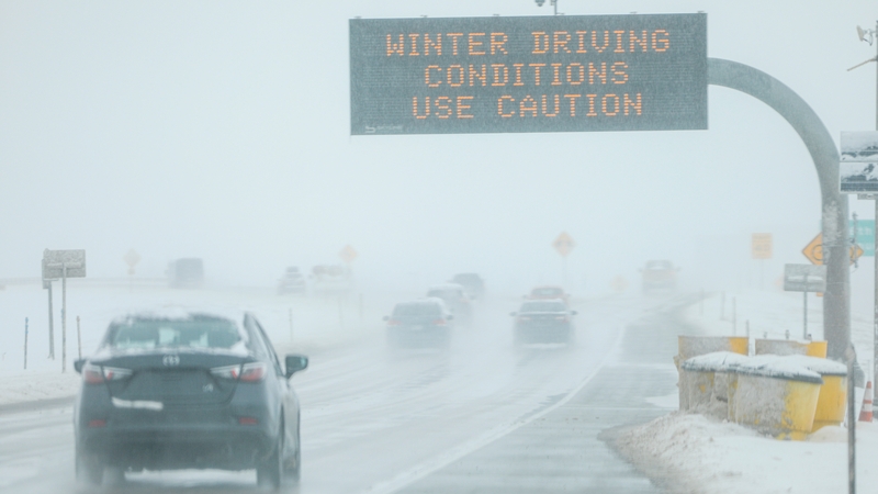 Two storms hit the west and midwest causing dangerous driving conditions