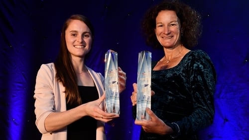 Athlete of the Year Ciara Mageean (L) and Hall of Fame winner Sonia O'Sullivan