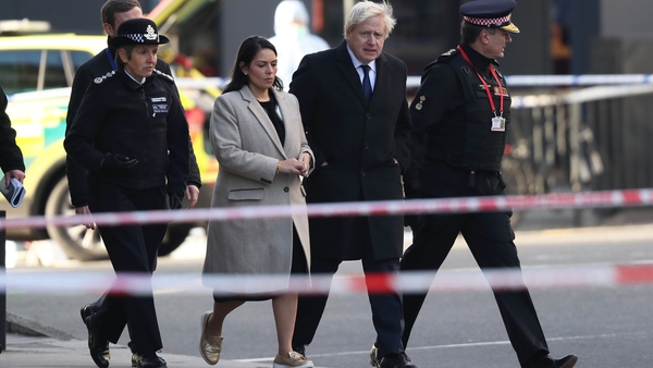 Boris Johnson visiting the London Bridge crime scene