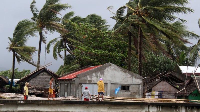 The typhoon packed maximum sustained winds of up to 175 km per hour