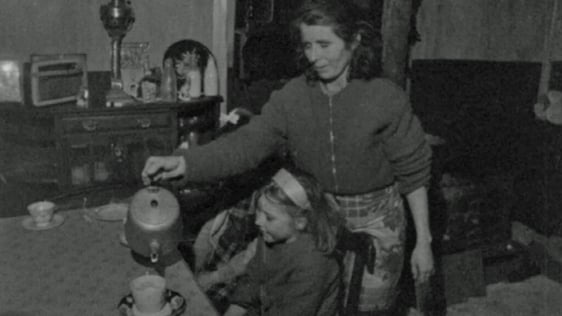 Mary Wall and her family in Labre Park, Ballyfermot (1969)