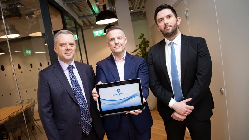 Mark Keenan, CEO of NeuronSpring, Paul Merriman, founder of ClearChoice and Paul Kelly, MD of ClearChoice