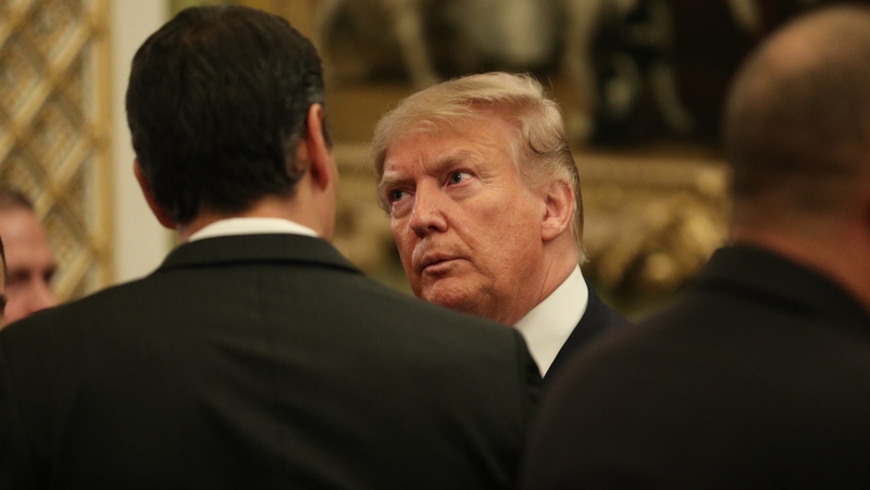 Donald Trump joined other NATO leaders at a reception in Buckingham Palace