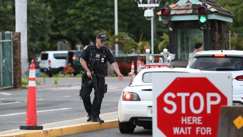 The naval base was on lockdown for more than an hour