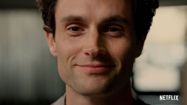 Penn Badgley as the chilling Joe Goldberg in Netflix's You