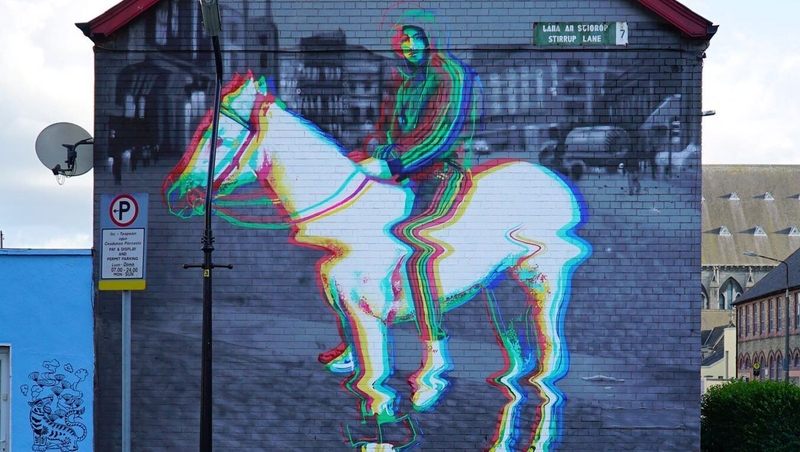 Horse Boy, by Subset, painted on a wall in Dublin's inner city