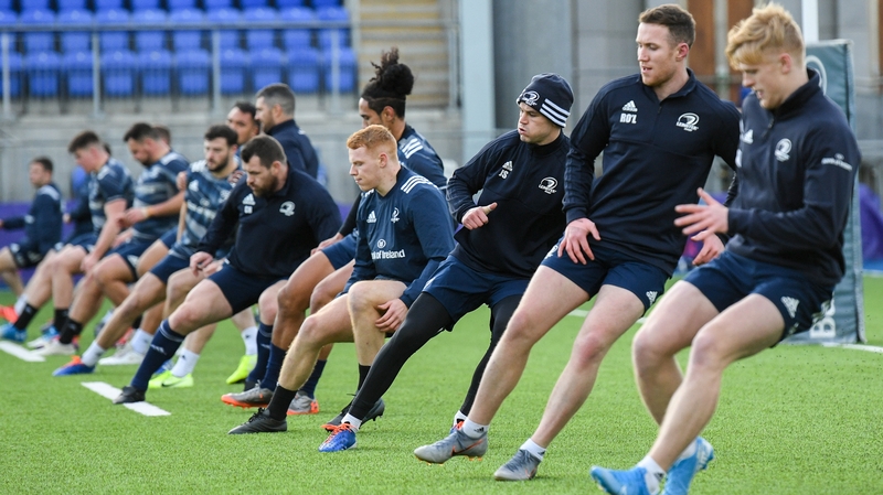 Leinster at training during the week