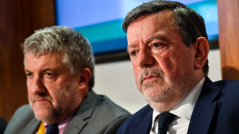 FAI president Donal Conway (R) and executive lead Paul Cooke at today's press conference