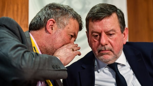 FAI President Donal Conway, right, and executive lead Paul Cooke at the publishing of the Association's 2018 accounts