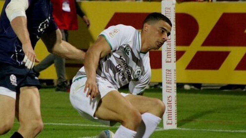 Jordan Conroy touches down (Pic: IRFU Twitter)