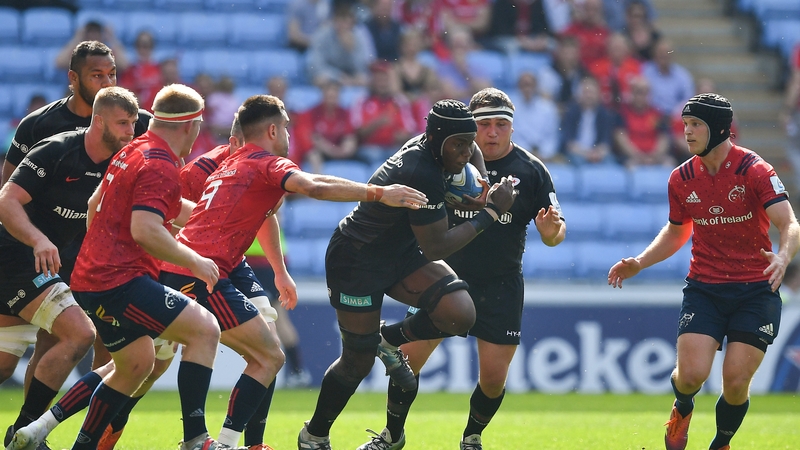Maro Itoje goes on the charge against Munster in last year's Heineken Champions Cup semi-final