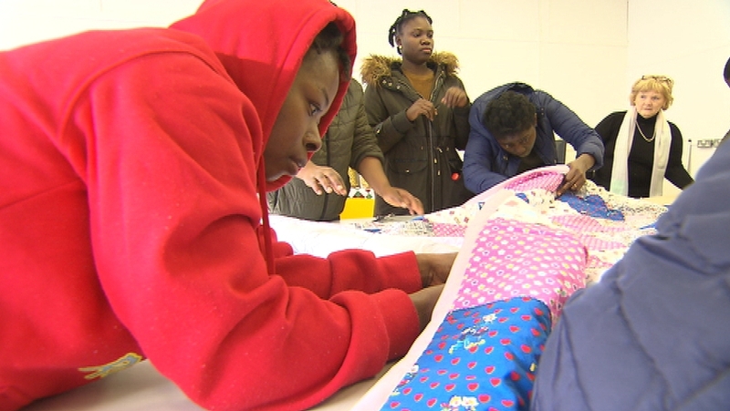 Mosney residents attend quilt-making classes