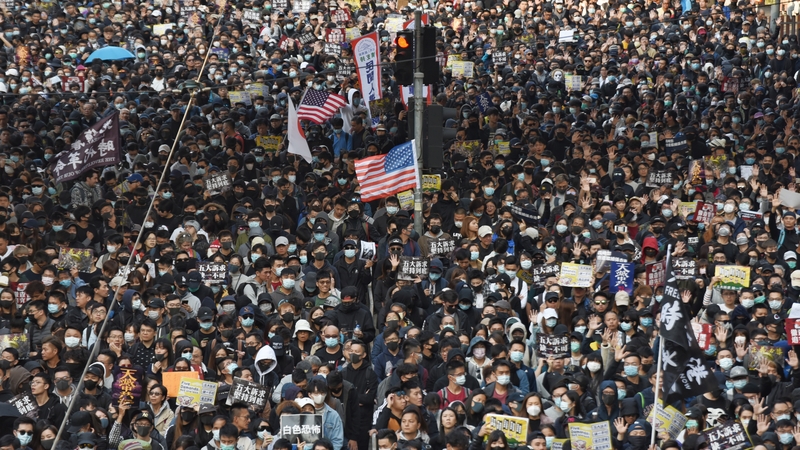 Huge crowds thronged the streets