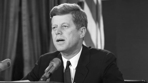 President Kennedy Delivering Speech 1962