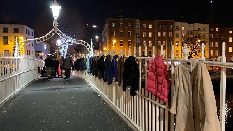 Dublin City Council says the coats were removed from the Ha'penny Bridge for health and safety reasons