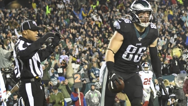Philadelphia Eagles' Zach Ertz scored two touchdowns