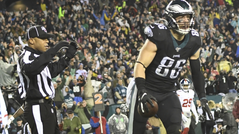 Philadelphia Eagles' Zach Ertz scored two touchdowns