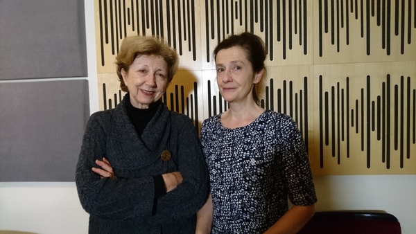 Poetry Programme host Olivia O'Leary with poet Martina Evans