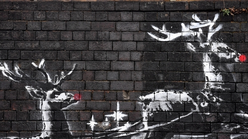 Red noses have been added to the reindeer