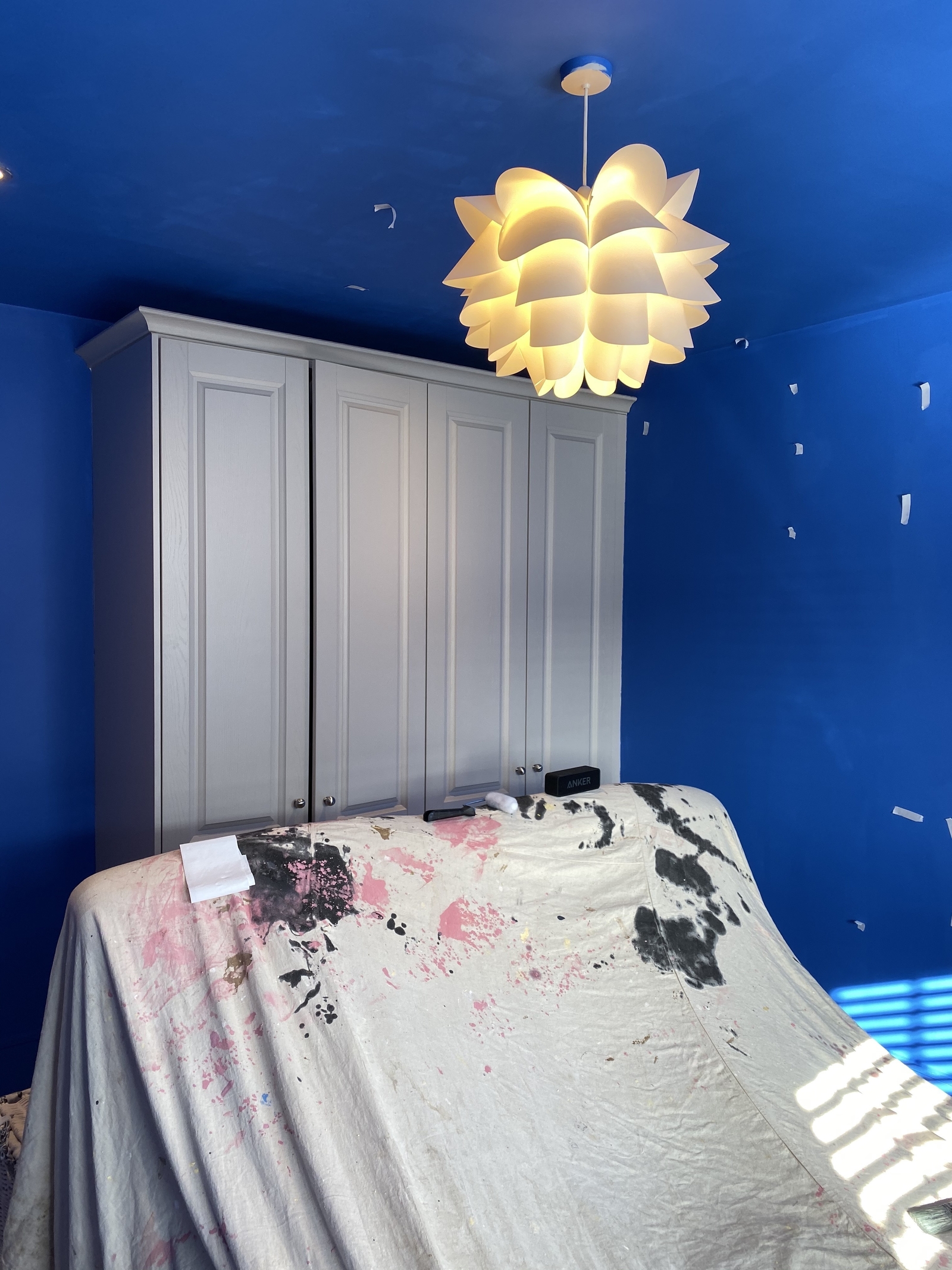 We painted the ceiling blue too
