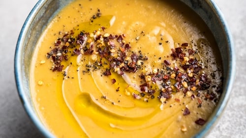 This warming curry-style soup is packed with hearty goodness and velvety sweet coconut.