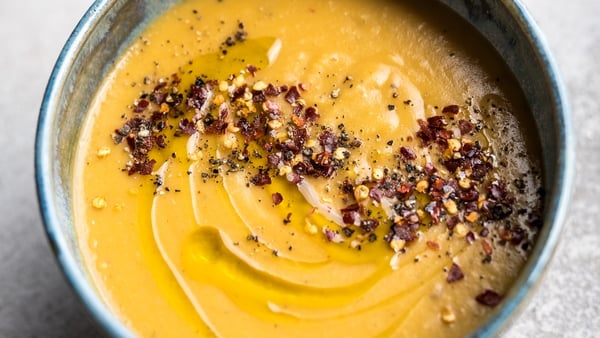 This warming curry-style soup is packed with hearty goodness and velvety sweet coconut.