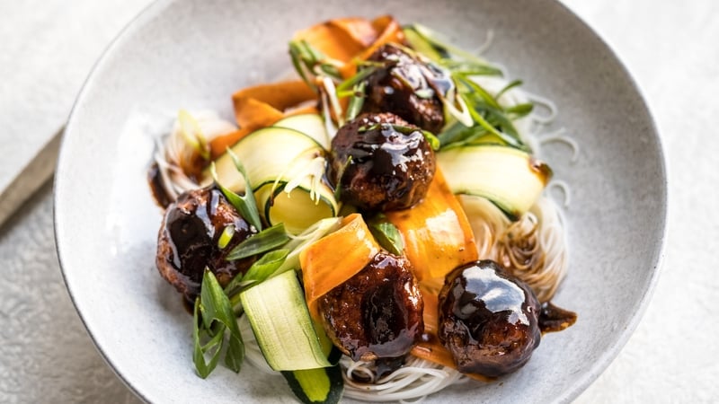 Turkey meat is a great low-fat alternative to pork or lamb when it comes to meatballs and is the perfect partner for the Asian flavours in this recipe.