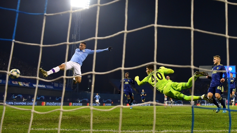 Gabriel Jesus volleys home to complete his hat-trick in the Croatian capital