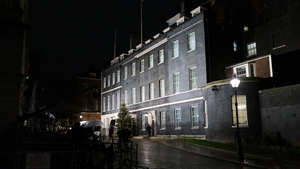 A view of 10 Downing Street after Britons went to the polls