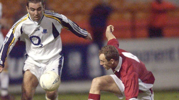 Andy Meyler (l) playing for Drogheda United in 2003