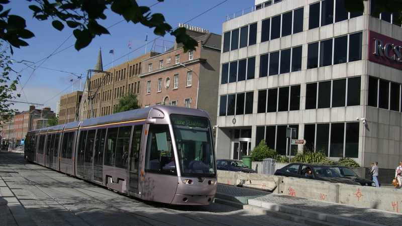 A power outage resulted in no trams running along the Green Line for a time (file photo)