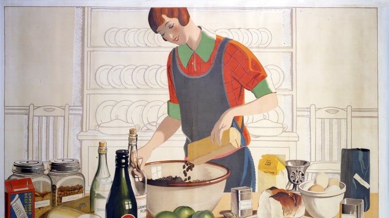 "The Empire Christmas pudding campaign appealed to patriots with a jingoistic view of the empire who perhaps believed in 1926 that the sun would never set on it". Artwork by F C Harrison for Empire Marketing Board