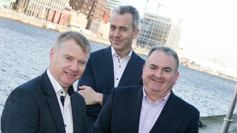 Tom Gibbons, Pat McEvoy of TEAM and BGF's Leo Casey at the launch of today's deal