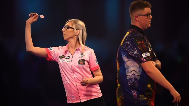 Fallon Sherrock proved too strong for Ted Evetts