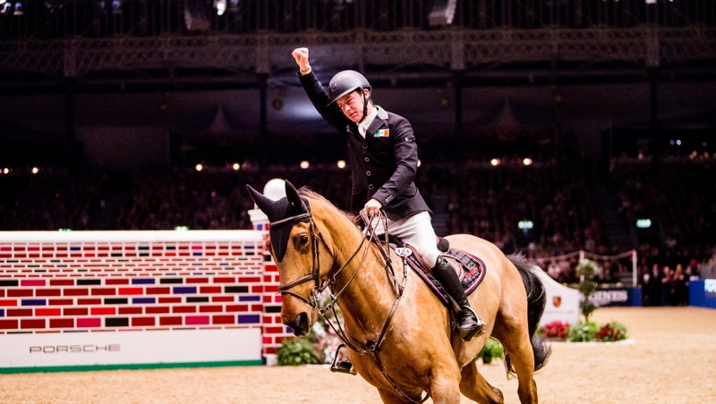 Mikey Pender celebrates