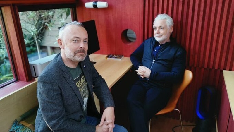 Book Show host Rick O'Shea with author Eoin Colfer