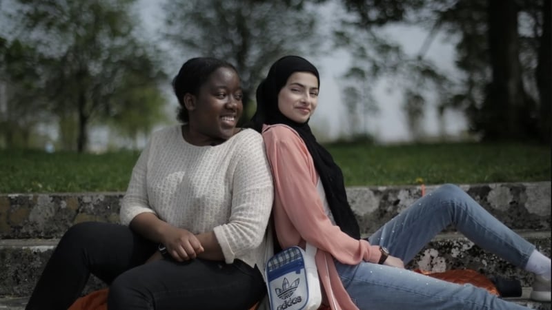 Natasha (L) with Minahil.