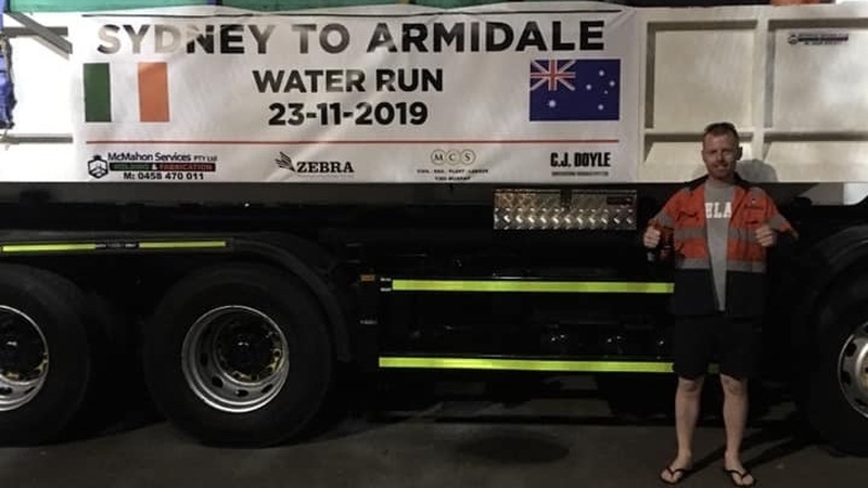 The Irish community organised a similar water run last month