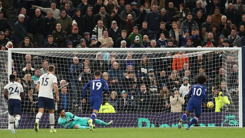 Willian sends Kepa Arrizabalaga the wrong way to give the Blues a two-goal buffer