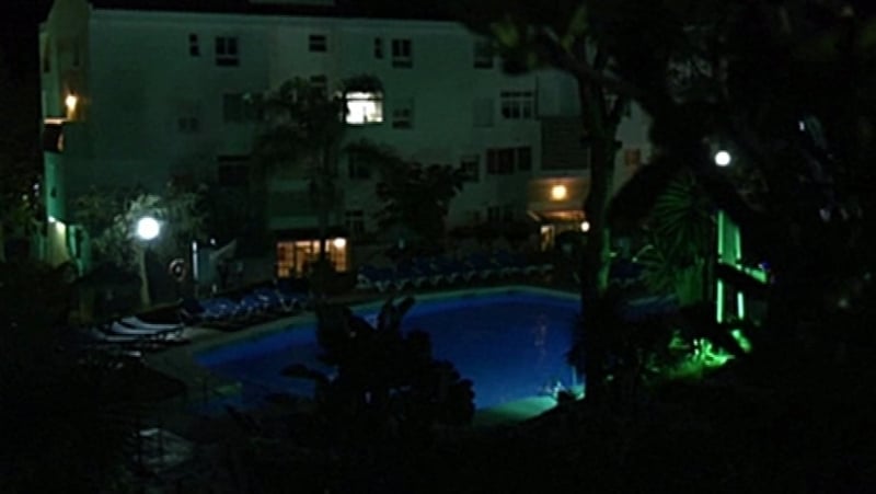 Police divers are inspecting the pump at the resort's swimming pool