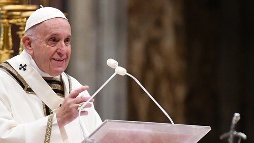 Francis weaved his sermon around the spiritual and personal significance of the night that Jesus was born in Bethlehem
