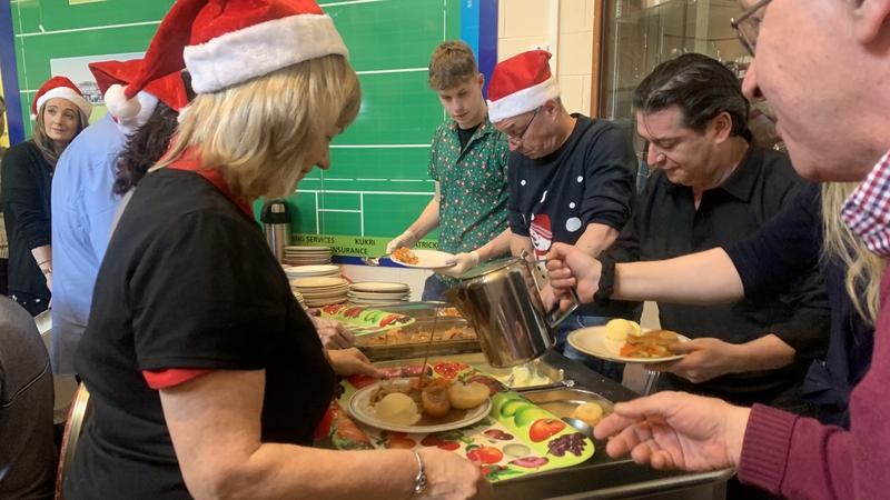 The annual dinner is funded by the local community and has been held every Christmas Day for the last 33 years