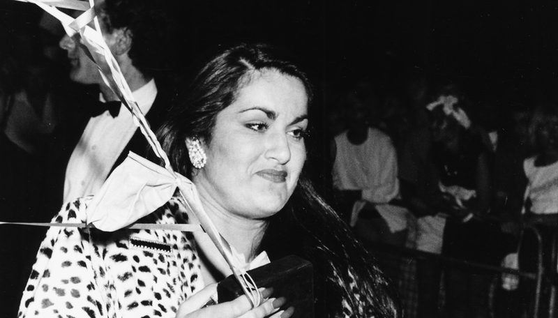 Melanie Panayiotou attends the Wham! farewell party, London, July 8 1986. (Photo by Dave Hogan/Getty Images)