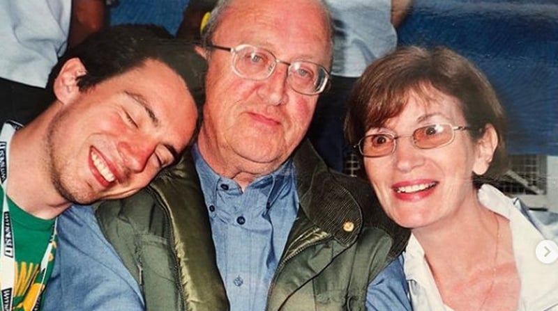 Gary Lightbody pictured with his father, Jack, and mother, Lynne. Picture; Gary Lightbody Instagram