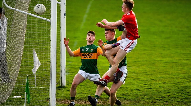 Damien Gore of Cork scores his side's third goal against Kerry